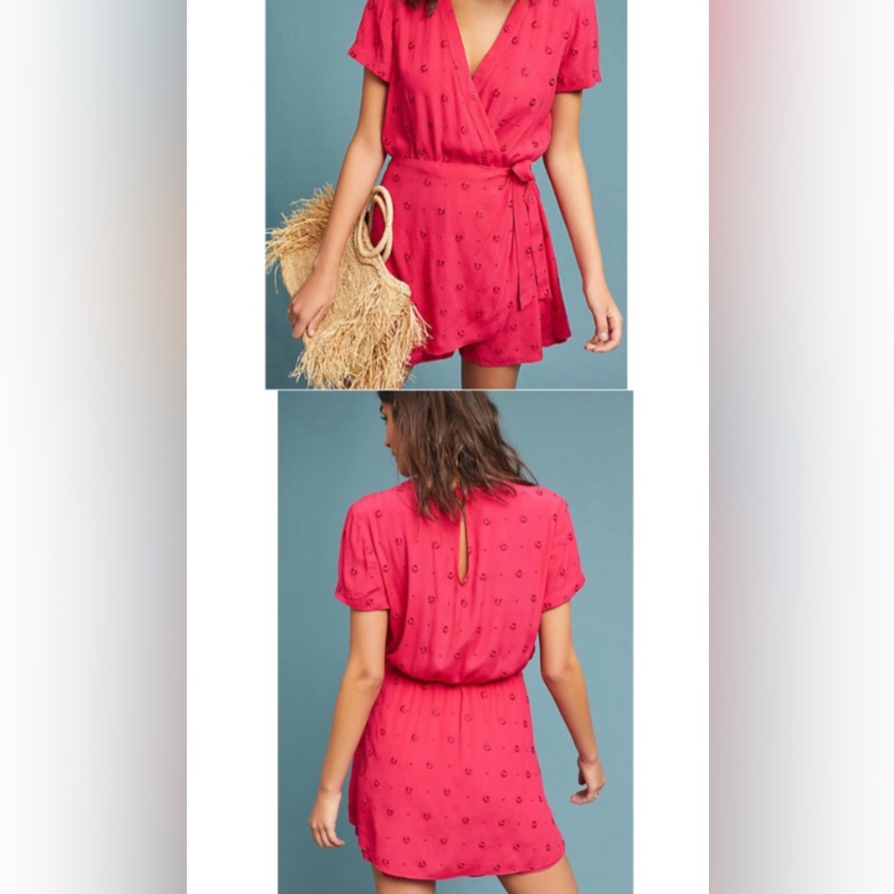Anthropologie cherry red jump suit